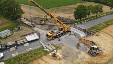 Culvert is installed