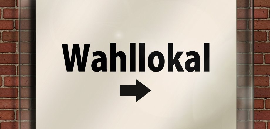 Schild Wahllokal