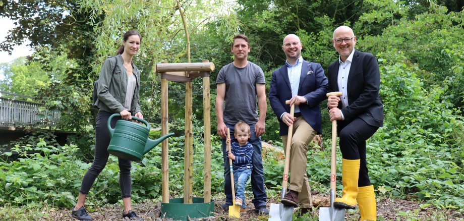 Gruppenbild an der Hängeweide