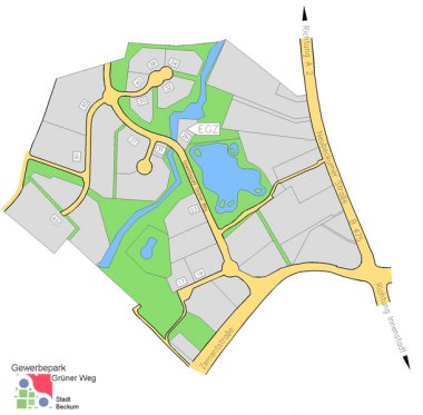 Lageplan Gewerbepark Grüner Weg